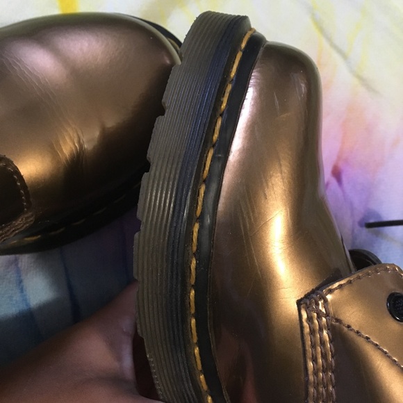 Gold Dr. Martens boots. UK 6/ US 8 or US 8.5 - Picture 5 of 8